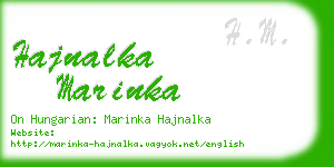 hajnalka marinka business card